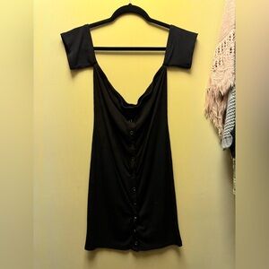 Chic Black Backless Dress